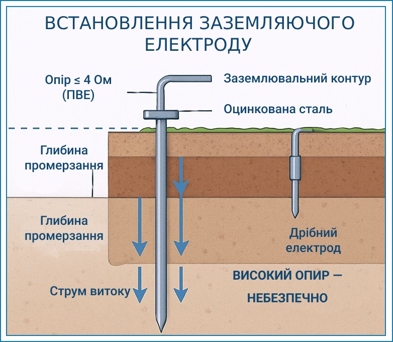 zazemlennia dlia elektroustanovok