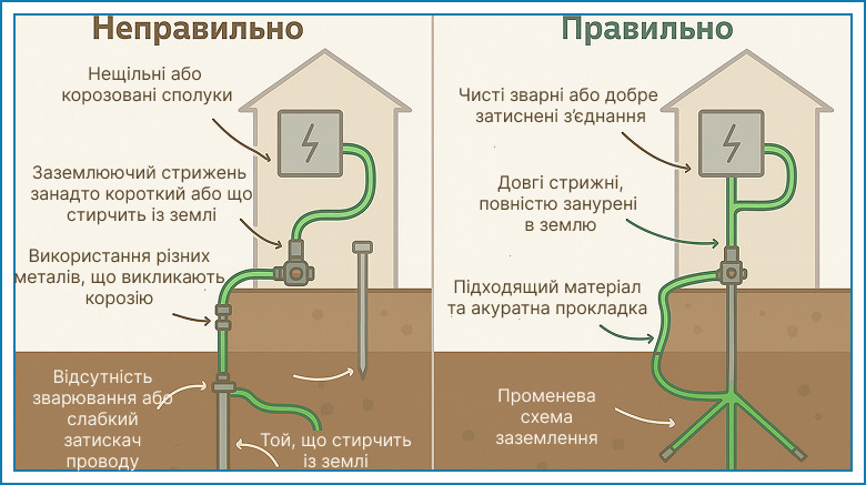zazemlennia dlia elektroustanovok
